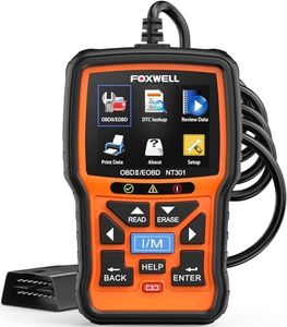 FOXWELL NT301 Auslesegerät Auto mit 10 OBD-Modi, OBD2 Diagnosegerät Auto für Alle Fahrzeuge – Ausgestattet mit I/M-Taste, 2,8" Großes Display, OBD2 Diagnostic Tool für OBDII/EOBD-Protokolle (Deutsch)