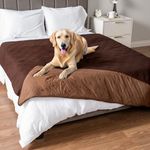 PetAmi Waterproof Bed Cover for Dogs, Waterproof Pet Blanket Couch Cover, Reversible Furniture Cover Sofa Protector for Pet Cat Bed, Washable Waterproof Blanket Dog Cover for Couch Seat, 102x82 Brown
