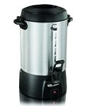 Proctor Silex Commercial 45060 Coffee Urn 60 Cup Aluminum, One Hand Dispensing, Coffee Level Indicator, 16.93" Height, 11.73" Width, 12.56" Length, Stainless Steel