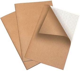 Ancicraft Travelers Notebook Inserts Square Grid Paper A5 3 Set Refills Accessories for Leather Travel Journals