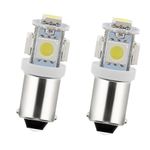 AVIGEAR 5SMD-5050 360 Degree Parking Light Bulb Pilot Lamp Bulbs Instrument Light Reading Light Replacement, Universal for Cars, Bike (Small, White)