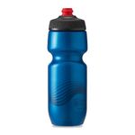 Polar Bottle Breakaway Wave Lightweight Bike Water Bottle - BPA-Free, Cycling & Sports Squeeze Bottle (Deep Blue & Charcoal, 24 oz)