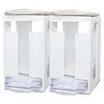[2 Pack] Breast Milk Storage Tower - Convenient Storage for Milk Freezer Bags - Efficiently Store Milk in Breast Milk Freezer Organizer Tower - Breast Milk Storing Containers for Up to 120 oz of Milk