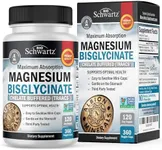 Magnesium Bisglycinate Chelated Supplement - High Absorption Magnesium Supplement for Muscle, Bone & Joint Support, Non-Laxative, Fully Buffered, Non-GMO, Maximum Bioavailability - 360 Capsules