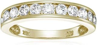 1 CT Channel Set Diamond Wedding Band in 14K Yellow Gold In Size 7