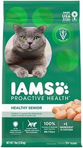 IAMS PROACTIVE HEALTH Healthy Senior Dry Cat Food with Chicken Cat Kibble, 7 lb. Bag