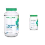 Organika Taurine Ultra Strength- 1000mg- Supports Cardiovascular Health, 3000mg Daily Dose- 240vcaps & Inositol (Myo-Inositol)- Cellular Response, Mood Balance, Insulin Support- 90vcaps