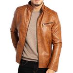 Zeagoo Leather Jacket Men