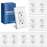 (10 Pack) UNIELE 20 Amp GFCI Outlet, Tamper-Resistant (TR) GFI Receptacle with LED Indicator, 20A/125V, ETL Certified