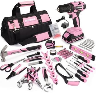 Cordless Drill Set, 293-Piece Household Tool Kit with 20V Electric Drill, Power Drill Sets Repairing Kit, Electric Screwdriver Driver Tool Kit for Home Maintenance, DIY and Crafts(Pink 2026)