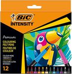 BIC Intensity Colouring Felt Pen Fine Point - Pack of 12 Fashion Assorted Colour Art Markers