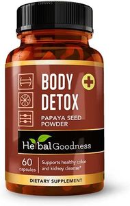 Herbal Goodness Body Detox Plus - Papaya Seed Extract Capsules 60ct - Full Body Cleansing Support Digestion System - All-Natural Superfood Supplement (Pack of 1(FBA))