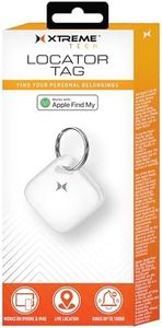 Xtreme Locator Tag Compatible with Apple Find My App (iOS only) Bluetooth Item Finder with Keychain, Key Finder, Live Location Tracker, 100dB Alert Ring, for Wallet, Keys, Pets, & Suitcases