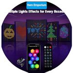 Smart Curtain Lights, 2m x 2m, 400 LEDs, Indoor Outdoor use, Bluetooth, App, Remote Controlled, Color Changing RGBIC LED DIY Curtain Light for Bedroom Living Room Backdrop Decor, Waterproof, Best Gift