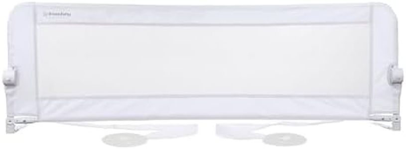 Dreambaby Nicole Bed Guard Rail for Toddlers - Extra Wide 150cm & 50cm Tall - Easy Assembly, Washable Cover, Safe Transition from Cot-to-Bed - Fits King Size Beds - White