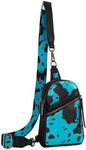 Montana West Western Cow Print Crossbody Sling Bags for Women Small Cross Body Fanny Pack Purse MWC-3353TQ