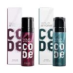 Wild Stone CODE Steel and Iridium Body Perfume for Men, Pack of 2 (150ml each)|No Gas Deodorant|Long Lasting Body Spray