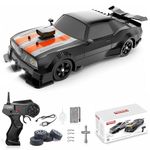FEXXA RC Drift Car, 1:16 Scale Remote Control Car, 4WD 40KM/H High Speed RC Racing, 2.4GHz Electric Sport Driftings with Headlight, Drifting Tires and Racing Tires for Adults (B-Black)