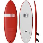 Boardworks Froth! | Soft Top Surfboard | 3 Fins | Wake Surfboard | 5' 6" | Papaya