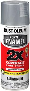 Rust-Oleum 314030 Acrylic Enamel 2X Spray Paint, 12 oz, Aluminum