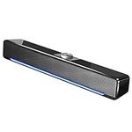 Soundbar USB Powered Sound Bar Speakers for Computer Desktop Laptop PC Black - axGear