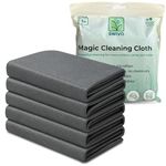 SWIVO Reusable Microfiber Magic Cleaning Cloth (30 x 30cm) - Anti-Scratch, Lint Free & No Water Streek Thickened Micro Fiber Wash Cloth for Car Cleaning, Glass, Mirrors & Any Surface |Pack of 5