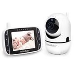 Baby Monitor with Remote Pan-Tilt-Zoom Camera and 3.2'' LCD Screen, Infrared Night Vision