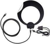 Antennas Direct ClearStream Eclipse Amplified TV Antenna, 50+ Mile Range, Multi-Directional, Grips to Walls, 15dB In-Line Amplifier, 12 ft. Coaxial Cable, Power Adapter, Black or White (ECL-A)
