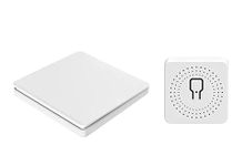 SWYAM® No Battery Self Powered Kinetic Wireless RF Switch 2 Way Operation - 1 Gang 1 Receiver Switch, Compatible with Any Electrical Load