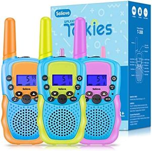 Selieve Walkie Toys for Kids 3 Pack, Toys for 3-12 Year Old Boys or Girls, 3 KM Range Indoor Outdoor Activity Stem Toys, Gifts for 5-8 Year Old Boys and Girls