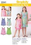 Simplicity Childrens Easy Learn to Sew Sewing Pattern 2241 Dresses