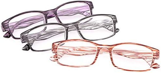 3 Pack Blue Light Blocking Reading Glasses for Men and Women UV Protection Anti Glare Computer Readers Eyewear Eyeglasses