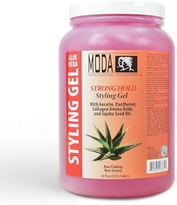 MODA Strong Hold Styling Gel - With Glycerin, Keratin, Panthenol, Collagen Amino Acids, Jojoba Oil, and Vitamin E Long-Lasting Hold for All Hair Types - 85Oz