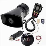 YIYIDA Car Horn Installing a Simple Connection Car Cigarette Lighter 130db Alarm horn Emergency Sound Amplifier Car siren with Mic PA Speaker System Police Siren 7 Tone Car Siren for 12V car boat ect