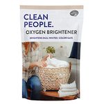 Clean People Natural Oxygen Brightener Strain Remover - Natural Bleach Alternative, Plant Derived Ingredients, Brightens Dull Whites AND Colors, Removes Stains - 81oz