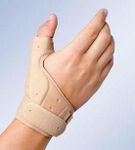 Medically Approved Breathable Thumb Immobilising Splint - Fits Left & Right Hand BEIGE - Supplied to NHS for Arthritis, Tendonitis & Sports Injuries SMALL/MED Wrist Circ:14-18cm