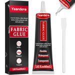 Fabric Glue Permanent, 60ml Clear Fabric Glue for Clothing Permanent Washable, Fabric Fusion Glue for All Fabrics, Clothes, Leather, Cotton, Flannel, Denim, Polyester, Doll Repair (Fabric Glue)