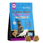 Dog Allergy Relief Chews,Allergy Relief immune Chews,Hot Spot for Dogs, Dog Itch Relief, Anti Itch for Dogs,Stop Pawlicking,Itchy Skin, Seasonal(Peking Duck Flavor 60 Count)