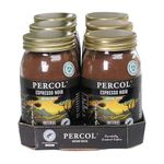 Percol - Espresso Noir Intense Instant Coffee (6x100g), Rich Roast, Strong, Robusta Blend, Freeze Dried, Toffee & Dark Chocolate, Strength 6, Sustainable, Metal Lid, Recyclable, Rainforest Alliance