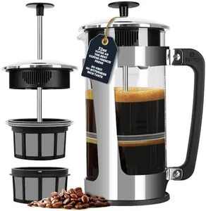 ESPRO P5 French Press - Double Micro-Filtered Coffee and Tea Maker, 32 Ounce, Polished Stainless Steel
