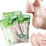 Foot Peel Mask,3Pcs Natural Aloe Vera Gel Foot Mask,Foot Peel Mask For Hard Skin,Exfoliating Feet Peeling Socks,Foot Callus Remover,Foot Care,Feet Hard Skin Remover,Pedicure Sets For Feet (Aloe Vera)