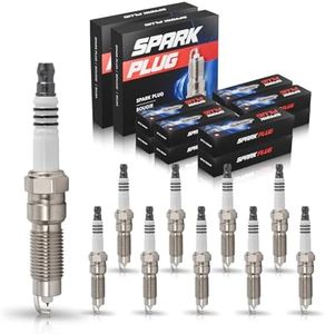 ENA Set of 10 Platinum Spark Plug Compatible with Ford F53 F650 F750 F59 F-150 F-250 F-350 F-450 F-550 Super Duty Expedition Explorer Sport Trac 4.6L 5.4L 6.8L Replacement for SP509