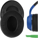 Geekria Comfort Velour Replacement Ear Pads for Skullcandy Hesh, Hesh 2.0, Hesh 2 Wireless, Crusher Over-Ear Headphones Ear Cushions, Headset Earpads, Ear Cups Cover Repair Parts (Black)