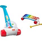 Fisher-Price Corn Popper Baby Toy | Toddler Push Toy with Ball-Popping Action and Xylophone Pull Toy Musical Instrument