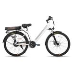 HH HILAND Electric Bikes for Men Women, 26 Inch Ebikes for Adults 350/500W, Front Suspension, 36V Portable Lithium Battery, 20 MPH, Up to 50 Miles, Bicycle Electric Commuter Cruiser, White