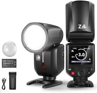 NEEWER Z2PRO-N 2.4G TTL Round Head Flash Speedlite Compatible with Nikon Camera, Wireless Compatible with Godox, 76Ws 1/8000s HSS, Upgraded UI, TTL/M TCM Switch, 3000mAh 600 Full Power Light, Diffuser