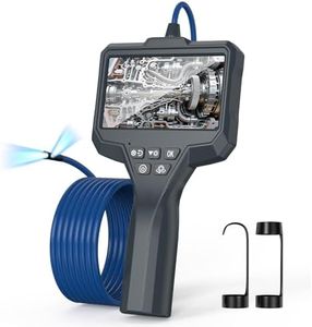 TURNRISE Inspection Camera with Light: 1920P Borescope with 4.3" IPS HD Screen - Industrial 11.5FT Semi-Rigid Cable Endoscope Dual Lens - Waterproof Snake Drain Camera for Sewer Engine Pipe