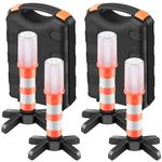 Emergency Warning Light - LED Emergency Flares Kit Red Light Highway Roadside Safety Strobe Light Bar Camping Lamp,Alternative to Roadside Safety Triangle LED Emergency (2)