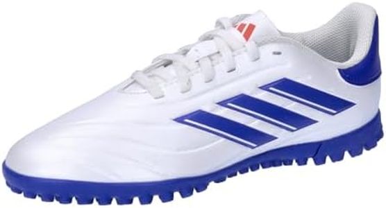 adidas Copa Pure II Club Football Boots Turf, Zapatos de fútbol para césped Unisex Adulto, FTWR White/Lucid Blue/Solar Red, 42 EU