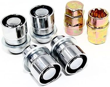 Set of 4 12x1.5 Veritek OE 1.47 Inch Mag Factory Style Replacement Chrome Lug Nut Wheel Locks with 2 Zinc Keys for Factory Wheels VPE-45700N2CH